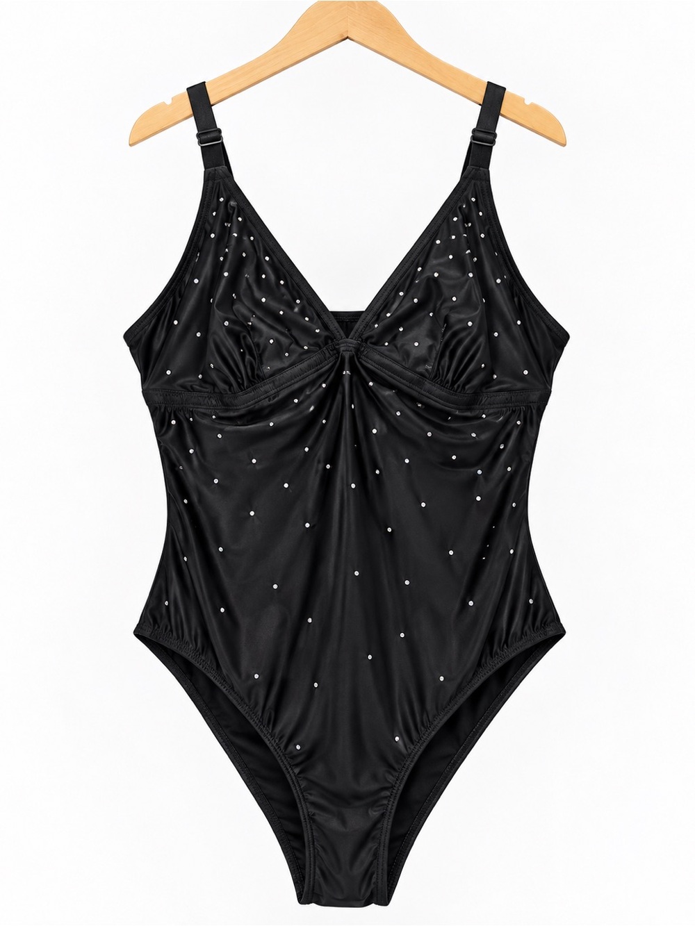 Torrid Black Rhinestone One-Piece Bodysuit – Size 1